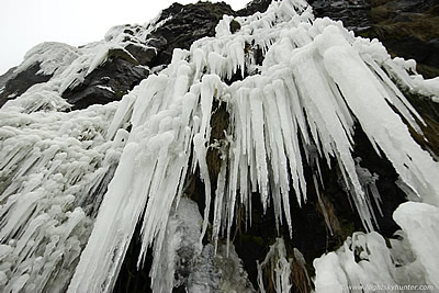 Frozen Waterfall At Downhill Beach - March 4th 2018